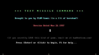 Text Missile Command Screenshot 02