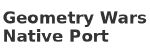 Geometry Wars: Retro Evolved Native Port