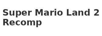Super Mario Land 2 Recomp