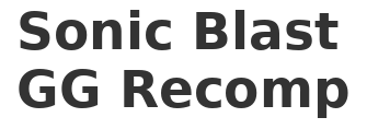 Sonic Blast GG Recomp
